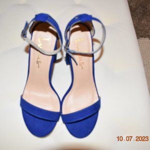 LuLu's cobalt blue suede strap heels